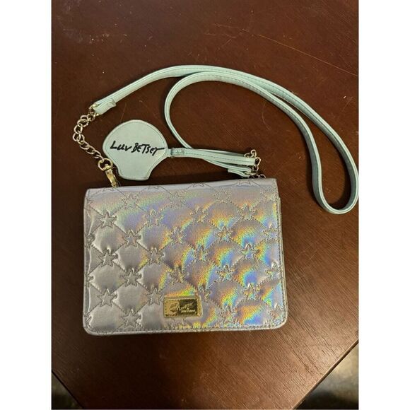 Betsey Johnson iridescent crossbody bag - Picture 1 of 8